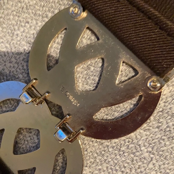 Chico’s gold and brown stretchy belt - Picture 2 of 7